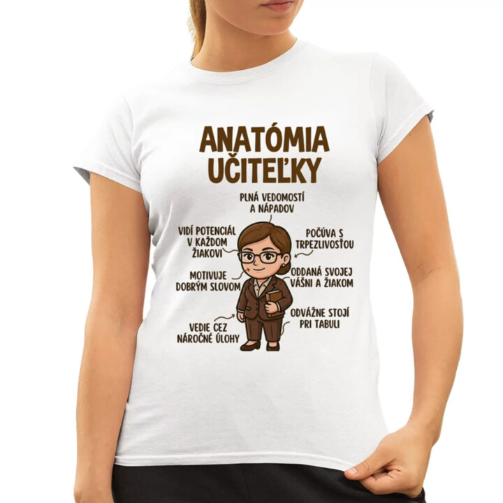 Anatómia učiteľky - dámske tričko s potlačou