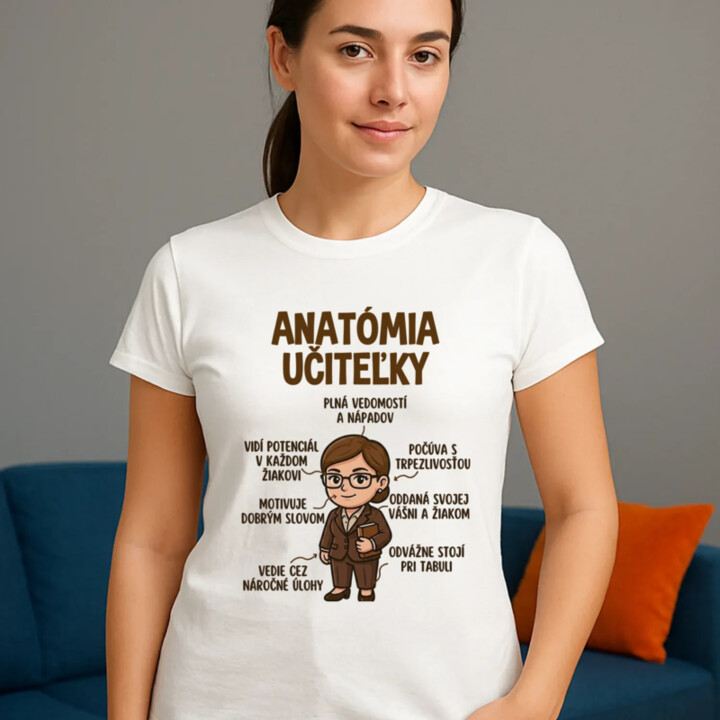 Anatómia učiteľky - dámske tričko s potlačou