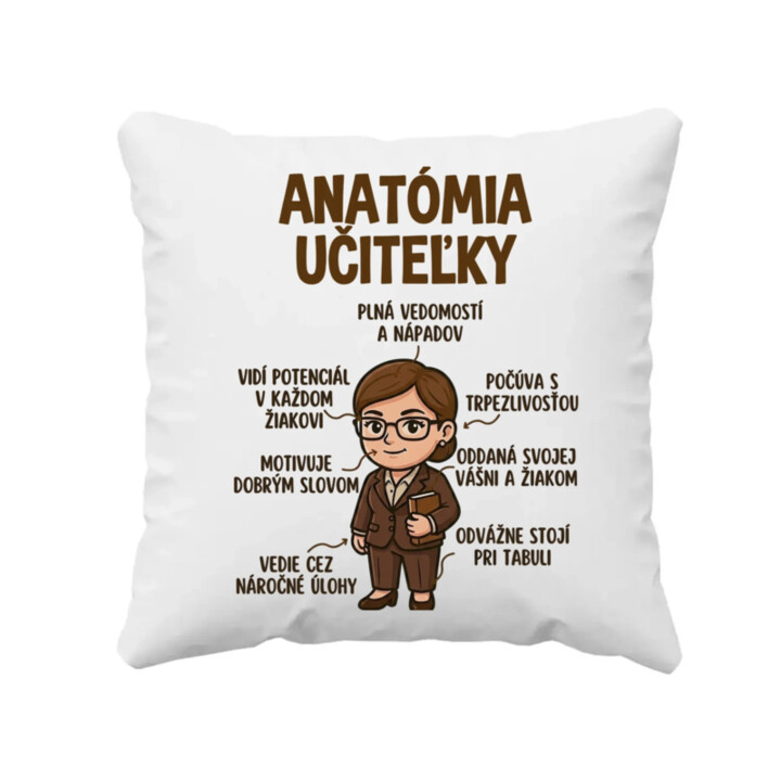 Anatómia učiteľky - vankúš s potlačou