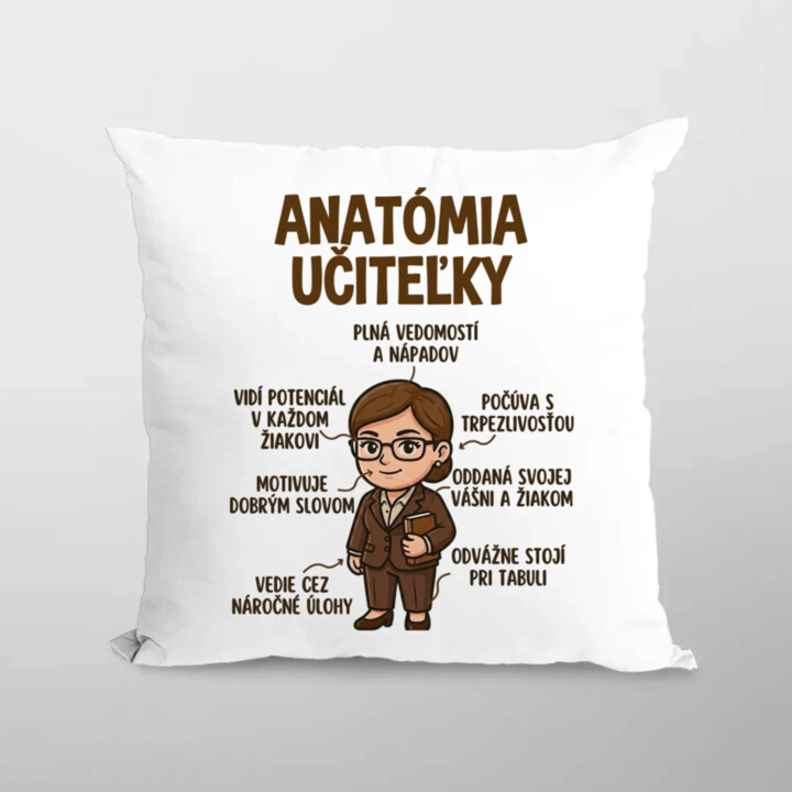 Anatómia učiteľky - vankúš s potlačou
