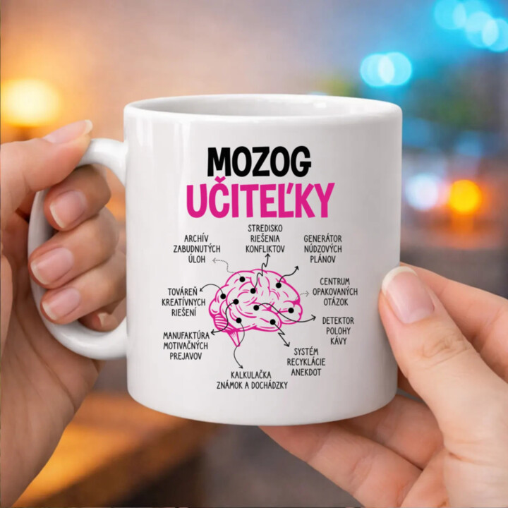 Mozog učiteľky - keramický hrnček s potlačou