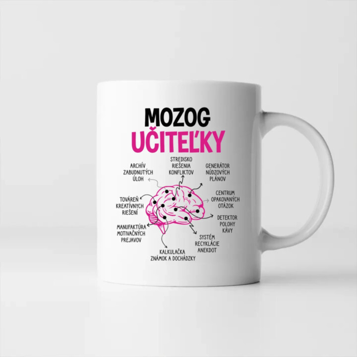 Mozog učiteľky - keramický hrnček s potlačou