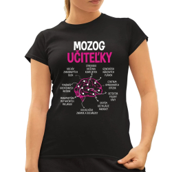 Mozog učiteľky - dámske tričko s potlačou