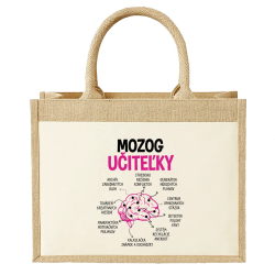 Mozog učiteľky - jutová taška s potlačou