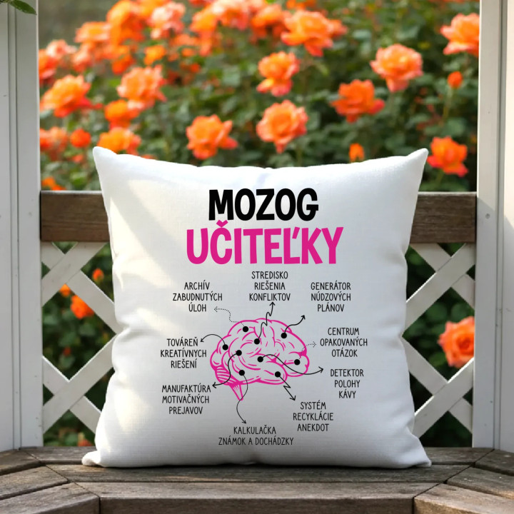 Mozog učiteľky - vankúš s potlačou