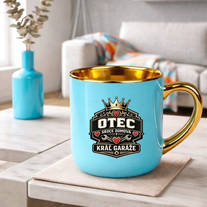 Otec - srdce domova, kráľ garáže – Elegantný hrnček na darček