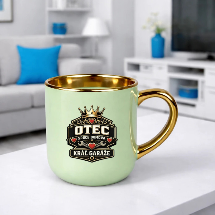 Otec - srdce domova, kráľ garáže – Elegantný hrnček na darček