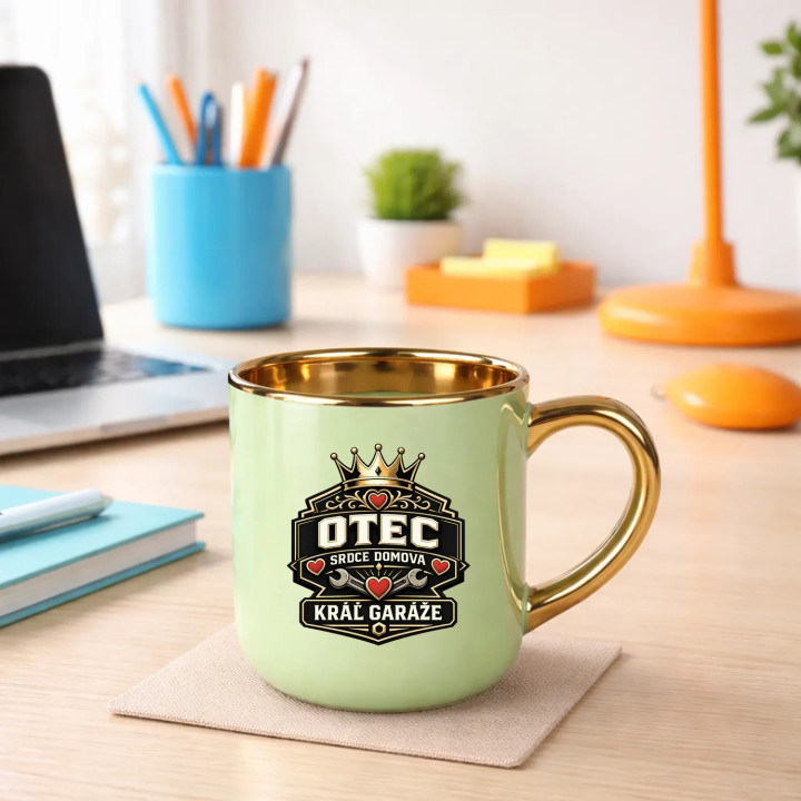 Otec - srdce domova, kráľ garáže – Elegantný hrnček na darček
