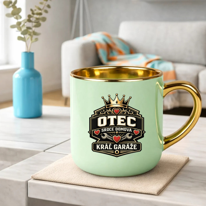 Otec - srdce domova, kráľ garáže – Elegantný hrnček na darček
