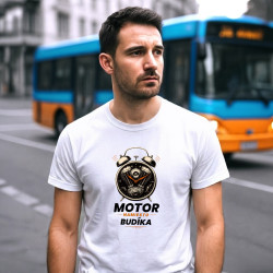 Motor namiesto budíka - pánske tričko s potlačou