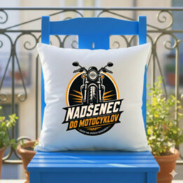 Nadšenec do motocyklov - vankúš s potlačou