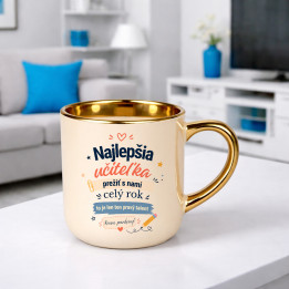 Najlepšia učiteľka – Elegantný hrnček na darček