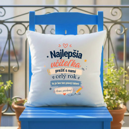 Najlepšia učiteľka - vankúš s potlačou