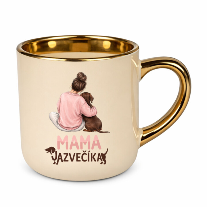 Elegantný hrnček Mama jazvečíka - pre milovníčky jazvečíkov