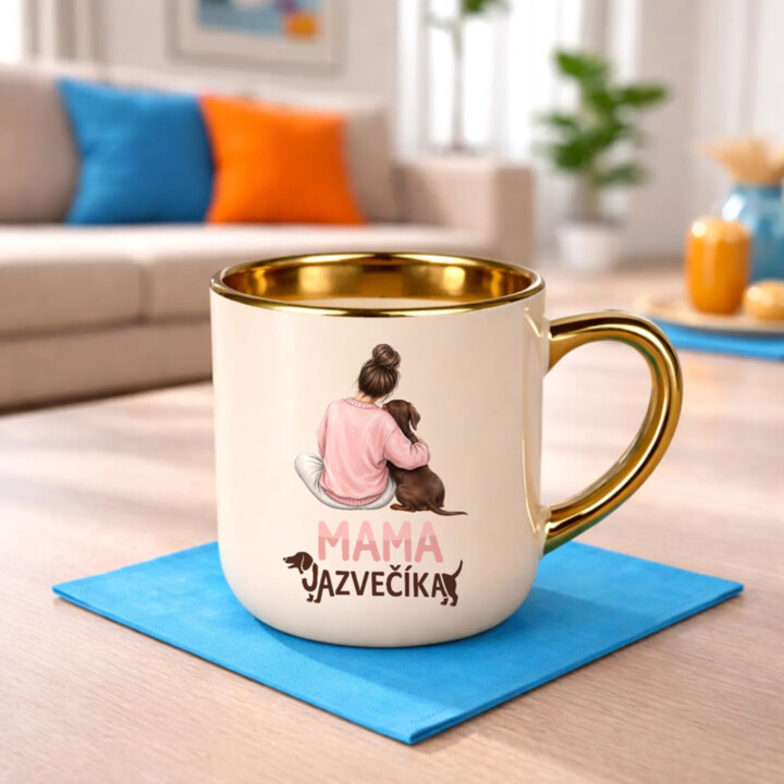 Elegantný hrnček Mama jazvečíka - pre milovníčky jazvečíkov