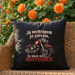 Čierny vankúš Ja nechrápem ja snívam že idem na motorke