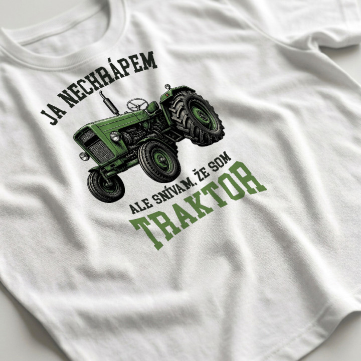 Pánske tričko Ja nechrápem ale snívam že som traktor