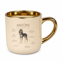 Anatómia perzského chrta – Elegantný hrnček na darček