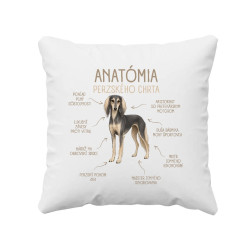 Anatómia perzského chrta - vankúš s potlačou