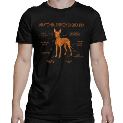 Anatómia faraónskeho psa - pánske tričko s potlačou