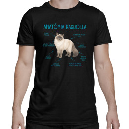 Anatómia ragdolla - pánske tričko s potlačou