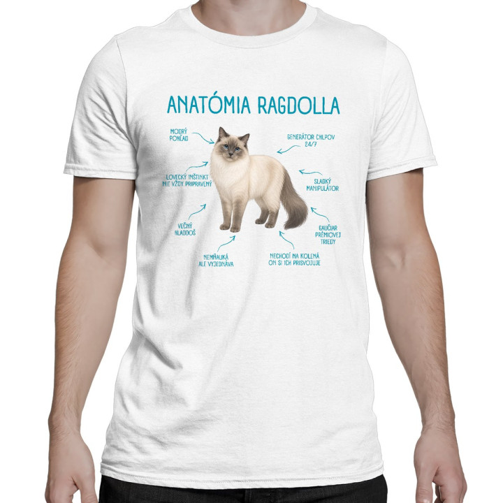 Anatómia ragdolla - pánske tričko s potlačou