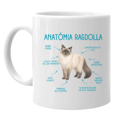 Anatómia ragdolla - keramický hrnček s potlačou