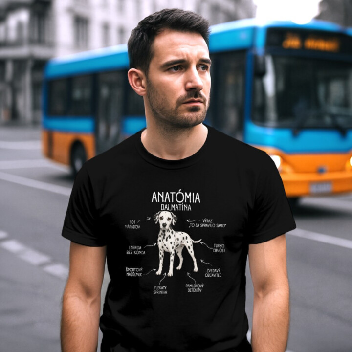 Anatómia dalmatína - pánske tričko s potlačou