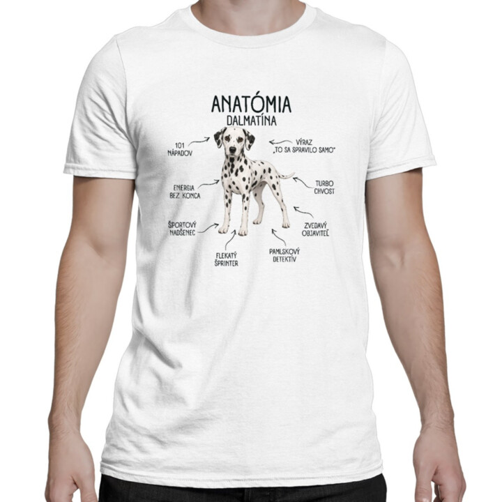 Anatómia dalmatína - pánske tričko s potlačou