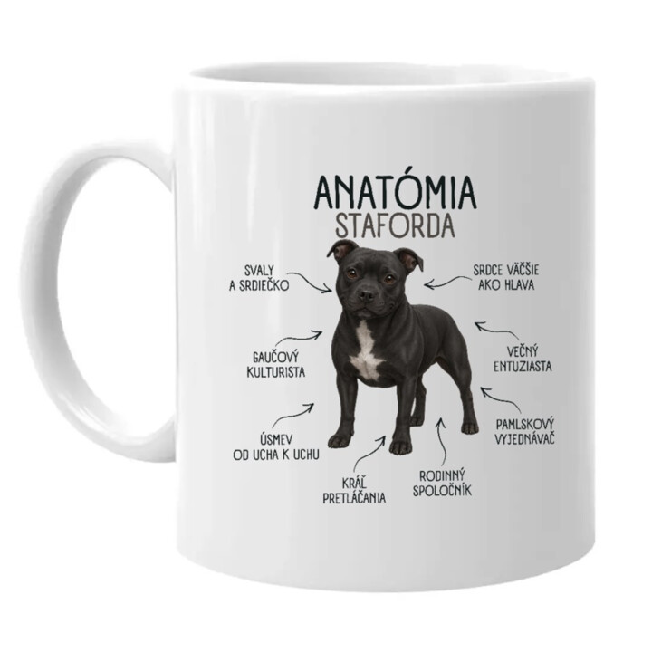 Anatómia staforda - keramický hrnček s potlačou