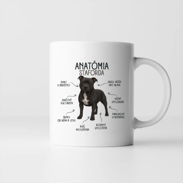 Anatómia staforda - keramický hrnček s potlačou