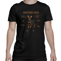 Anatómia pinča - pánske tričko s potlačou