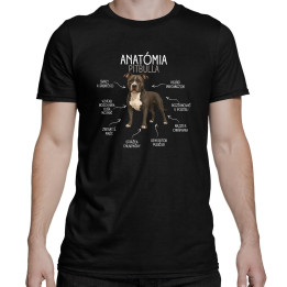 Anatómia pitbulla - pánske tričko s potlačou