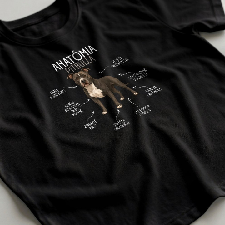 Anatómia pitbulla - pánske tričko s potlačou