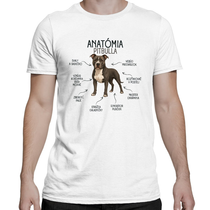 Anatómia pitbulla - pánske tričko s potlačou