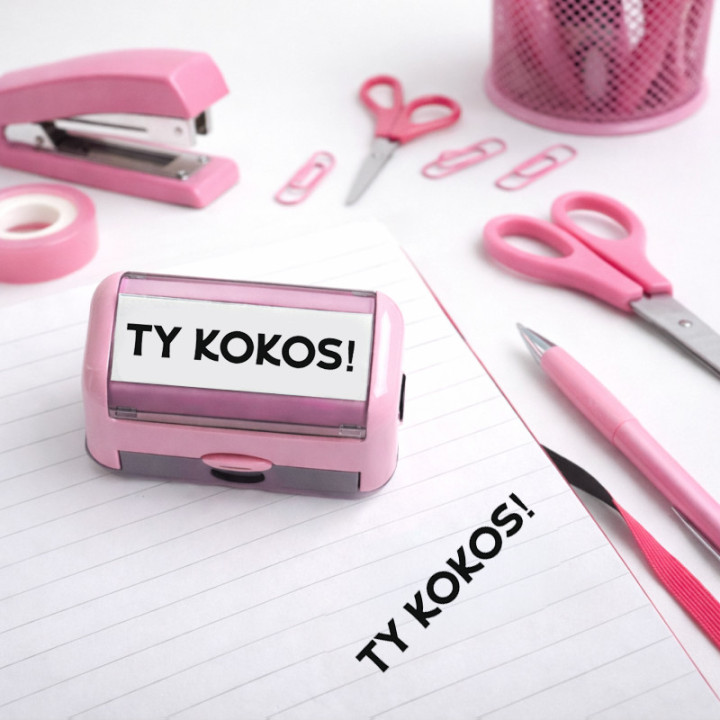Ty kokos! - pečiatka s gravírovaním