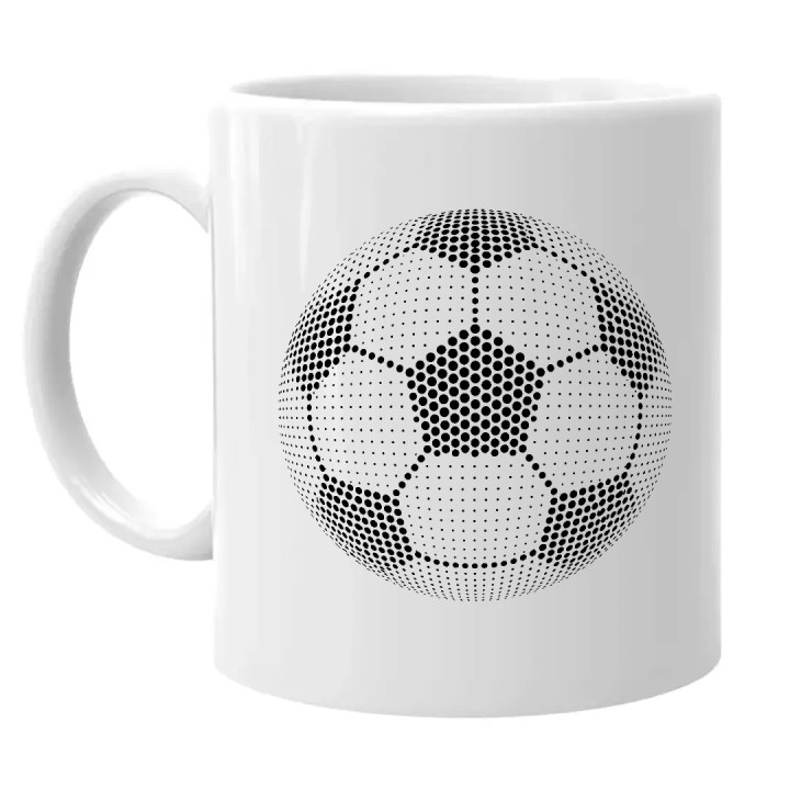Futbalová lopta z bodiek - deň bodky - keramický hrnček s potlačou