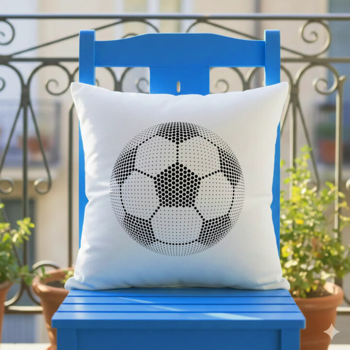 Futbalová lopta z bodiek - deň bodky - vankúš s potlačou