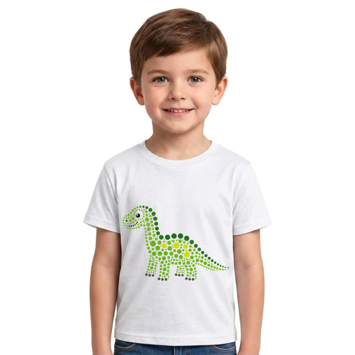 Dinosaurus z bodiek - deň bodky - detské tričko s potlačou