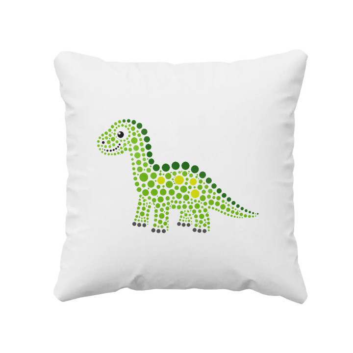 Dinosaurus z bodiek - deň bodky - vankúš s potlačou