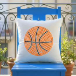 Basketbalová lopta z bodiek - deň bodky - vankúš s potlačou