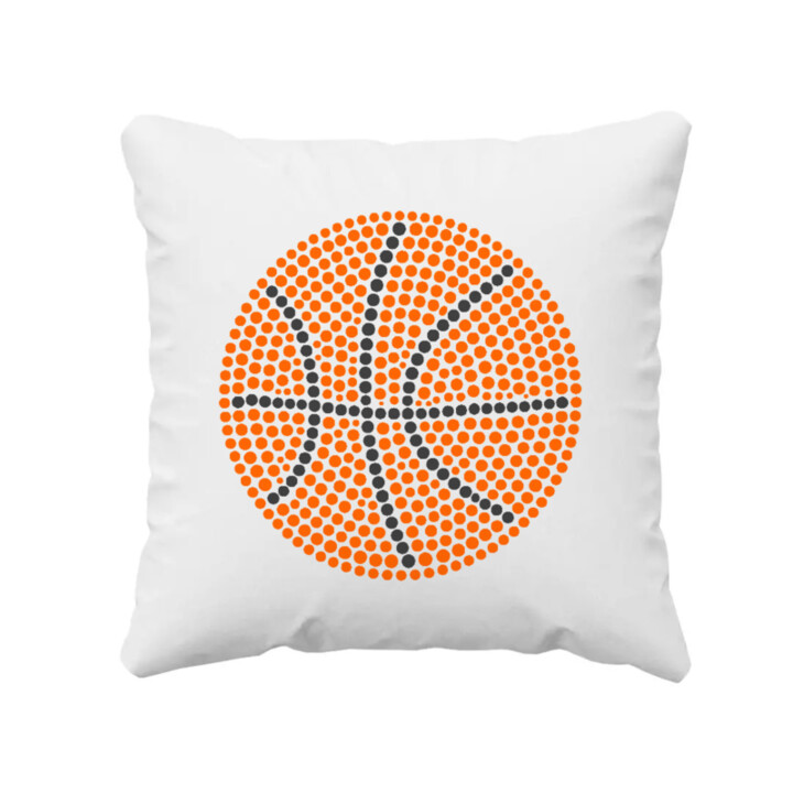 Basketbalová lopta z bodiek - deň bodky - vankúš s potlačou