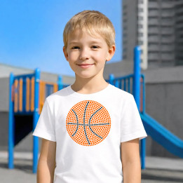 Basketbalová lopta z bodiek - deň bodky - detské tričko s potlačou