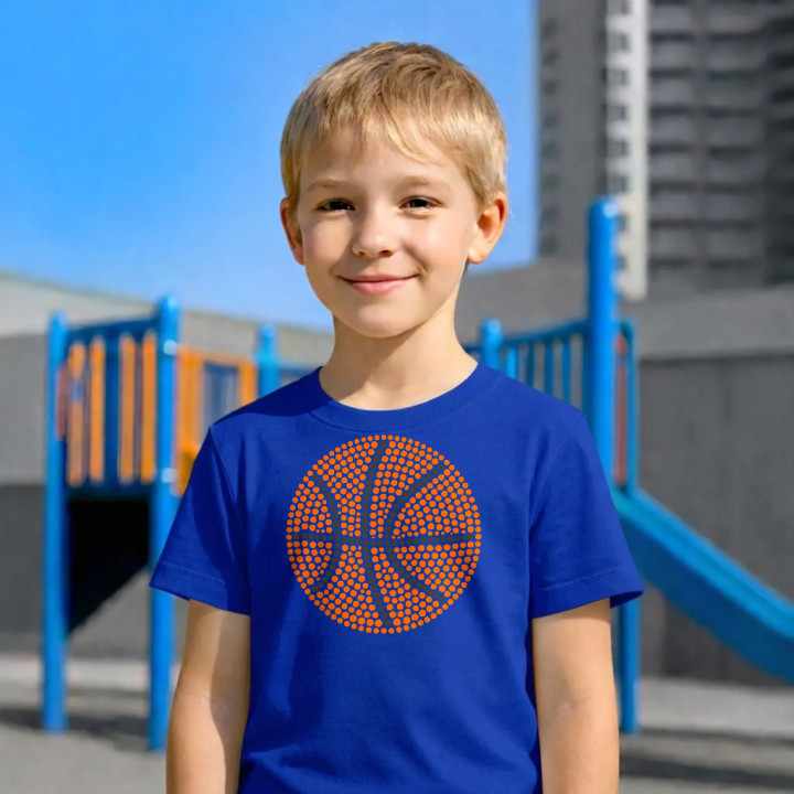 Basketbalová lopta z bodiek - deň bodky - detské tričko s potlačou