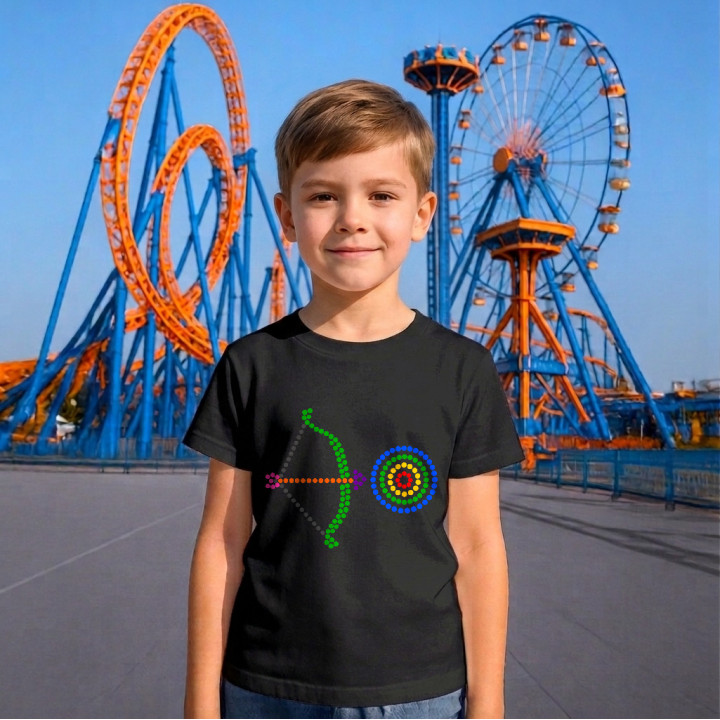 Lukostreľba z bodiek - deň bodky - detské tričko s potlačou