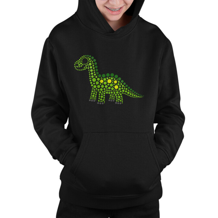 Dinosaurus z bodiek - deň bodky - detská mikina s potlačou