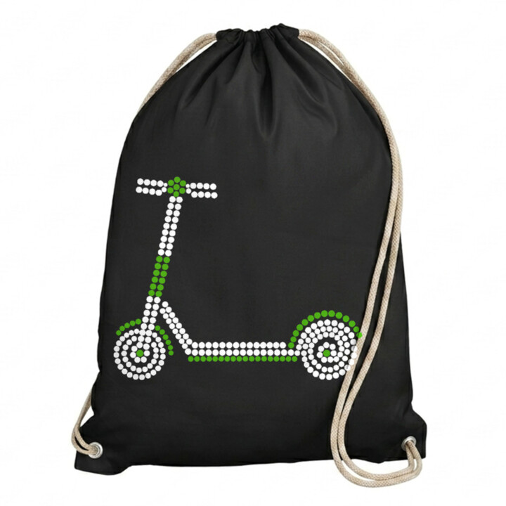 Kolobežka z bodiek - deň bodky - vak na chrbát s potlačou