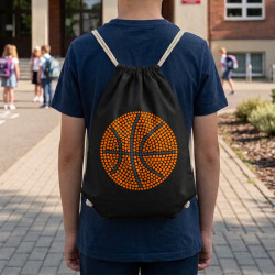 Basketbalová lopta z bodiek - deň bodky - vak na chrbát s potlačou