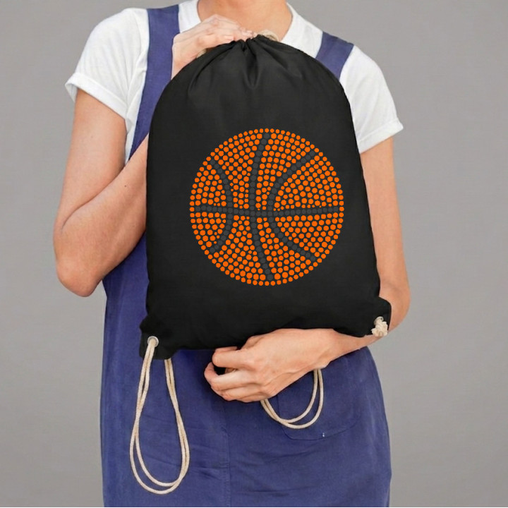 Basketbalová lopta z bodiek - deň bodky - vak na chrbát s potlačou