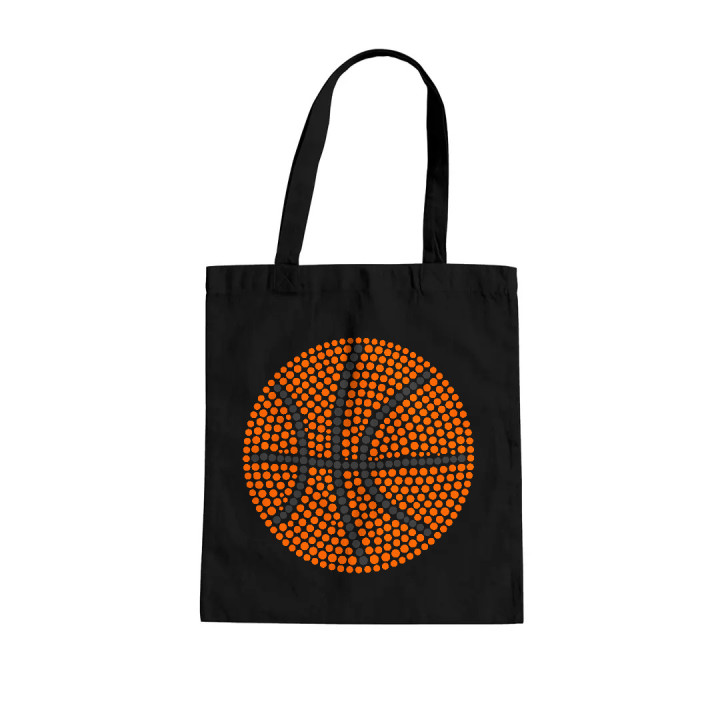 Basketbalová lopta z bodiek - deň bodky - bavlnená taška s potlačou